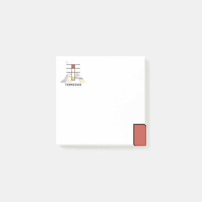 One-of-a-kind Modern Art Monogram. Letter T Post-it Notes (Front)