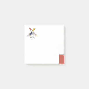 One-of-a-kind Modern Art Monogram. Letter X Post-it Notes