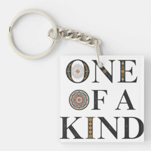 One of a Kind Moroccan Zellige Inspired T-Shirt Key Ring