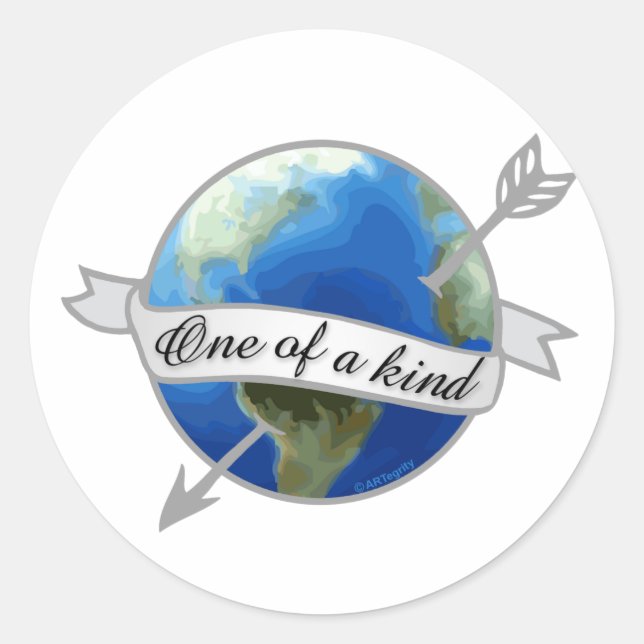 One of a Kind - Planet Earth Classic Round Sticker (Front)
