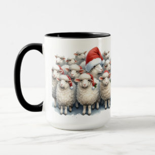 One of a Kind Sheep Christmas Coffee Mug Cup