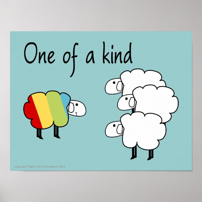 One of  a Kind Sheepy Poster (Front)