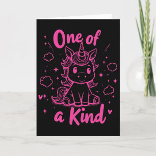 One Of A Kind Unicorn Shirt Cute Valentine Kids Te Card
