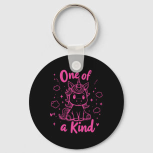 One Of A Kind Unicorn Shirt Cute Valentine Kids Te Key Ring