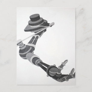 ONE OF FIRST 10 COMPUTER ART PIECES ROBOTIC ARM POSTCARD