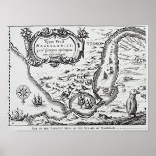 One of the earliest maps of the Magellan Poster
