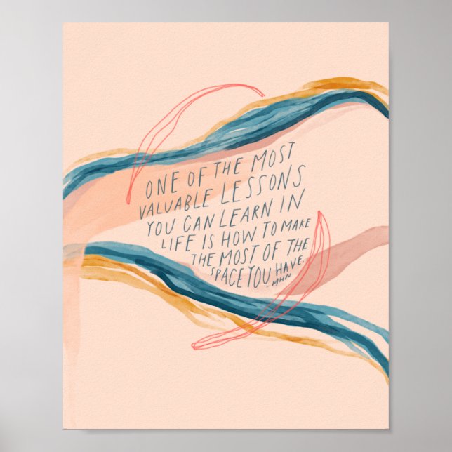 "One of the most valuable lessons you can learn.." Poster (Front)