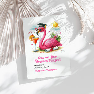One or Two Degrees Hotter Flamingo Graduation Announcement
