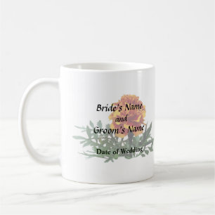 One Orange Marigold with Yellow Tips Coffee Mug