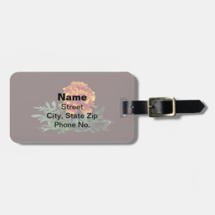 One Orange Marigold with Yellow Tips Luggage Tag