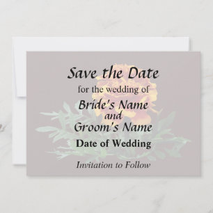 One Orange Marigold with Yellow Tips Save The Date