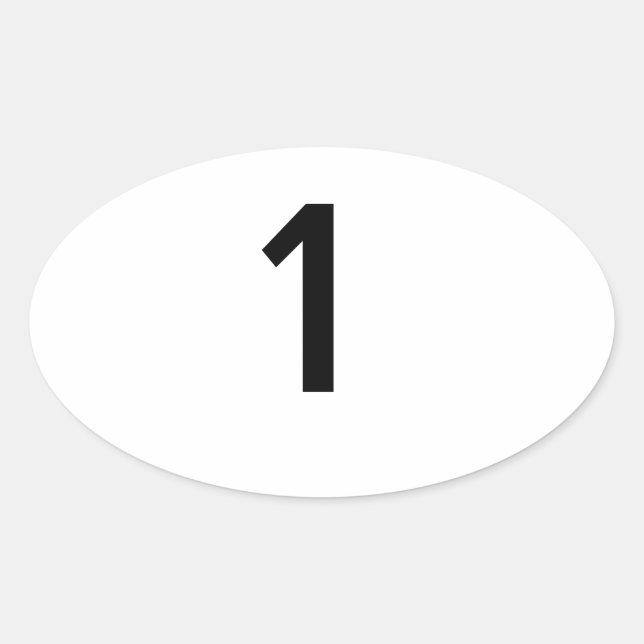 One Oval Sticker (Front)