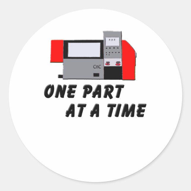 One Part At A Time Classic Round Sticker (Front)