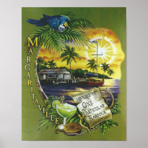 One Particular Harbour Jimmy Buffett Lyrics Poster