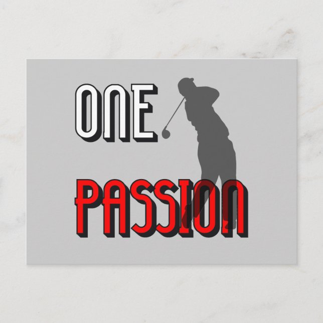one passion golf postcard (Front)