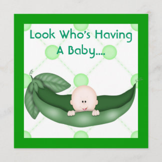 ONE PEA IN A POD BABY SHOWER  INVITATION GIRL/BOY