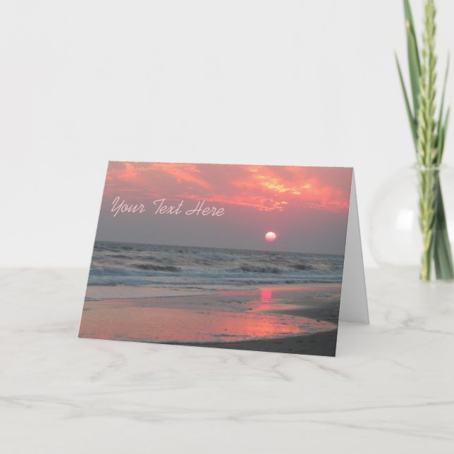 One Perfect Sunset - Oak Island, NC Card (Front)