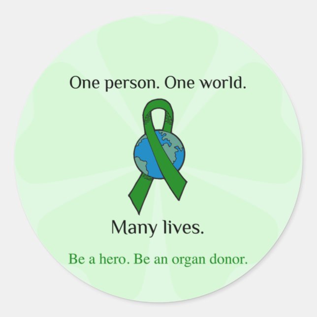 One Person. Many Lives. Classic Round Sticker (Front)