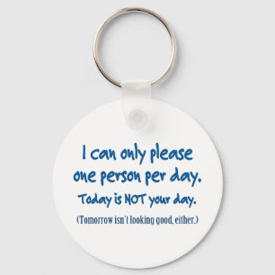 One Person Per Day Key Ring
