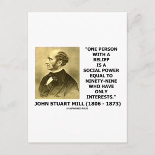 One Person With A Belief Social Power Quote Postcard