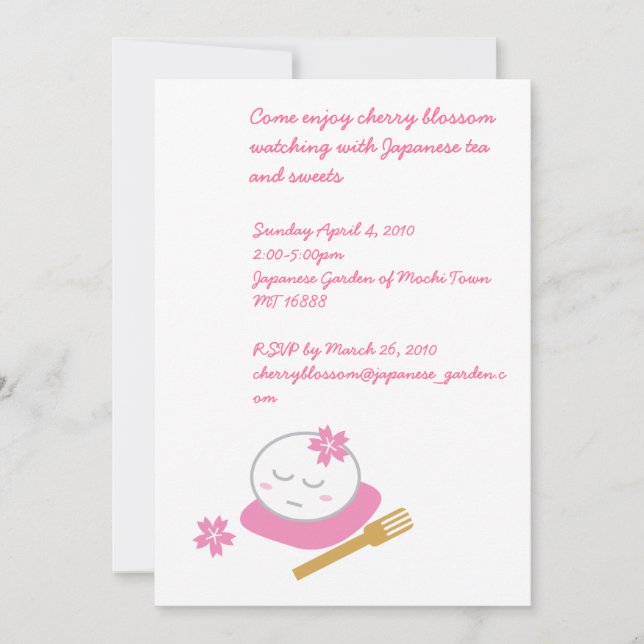 One Philosophical Mochi Invitation (Front)
