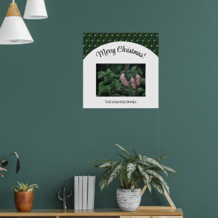 One Photo Christmas Family Poster