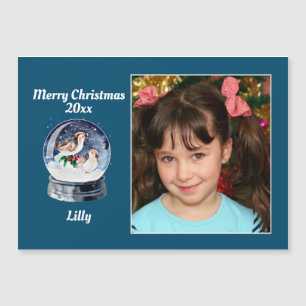 One Photo Christmas Snow Globe Editable