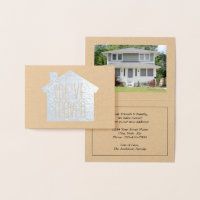 One Photo We've Moved Elegant Modern Kraft & Real