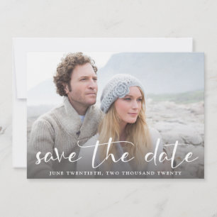 One Picture Chic Wedding Save the Date Invitation
