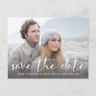 One Picture Wedding Save the Date Postcard