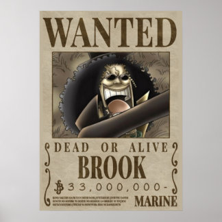 One piece Brook 1st wanted Poster