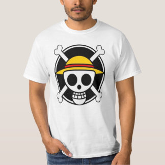 One Piece Luffy Straw Hat Skull Flag T-Shirt