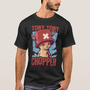 One Pieceonyony Chopper Distressed Kanji Poster Pu T-Shirt
