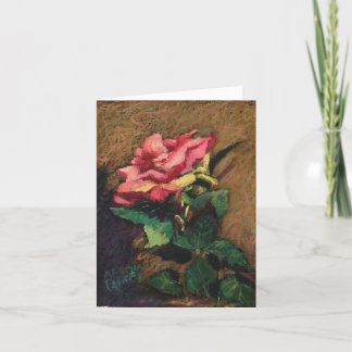 One Pink Rose Card