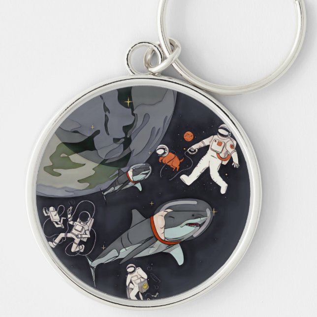 One Planet One Chance - Earth Day(Cartoon Texture) Key Ring (Front)