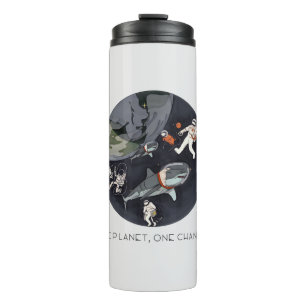 One Planet One Chance - Earth Day(Cartoon Texture) Thermal Tumbler