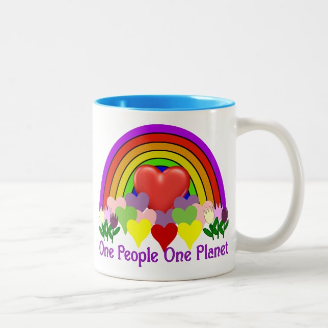 One Planet One People Two-Tone Coffee Mug (Right)