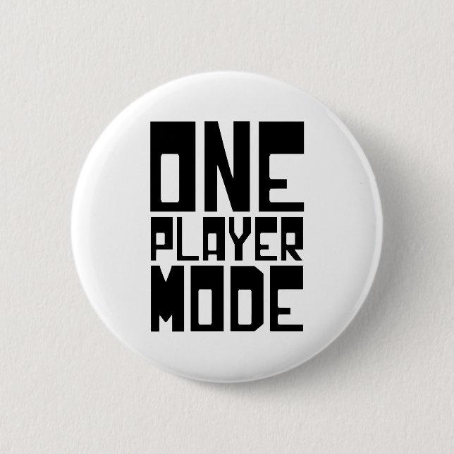 ONE PLAYER MODE 6 CM ROUND BADGE (Front)