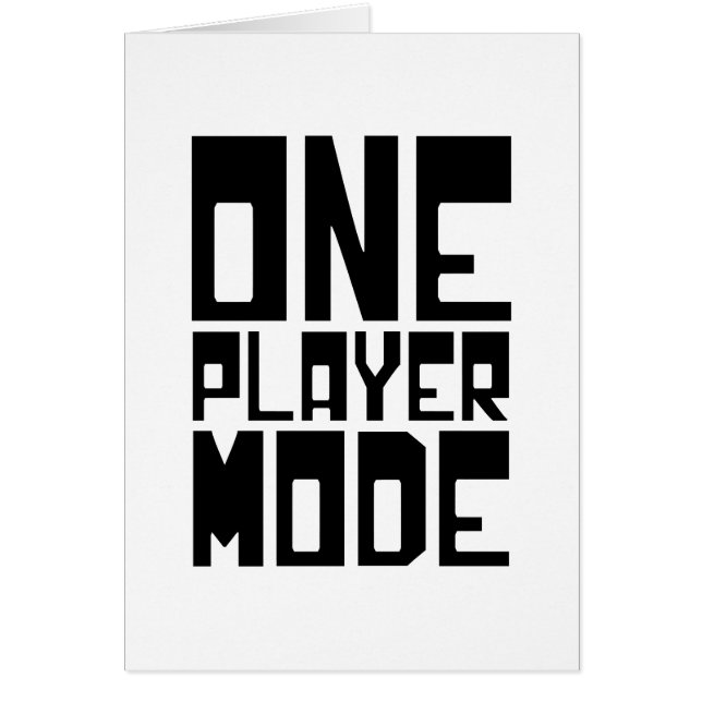 ONE PLAYER MODE CARD (Front)