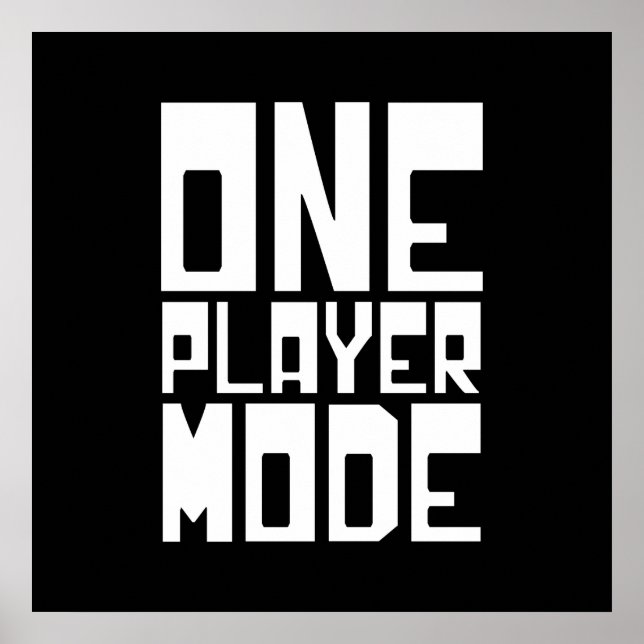 ONE PLAYER MODE POSTER (Front)