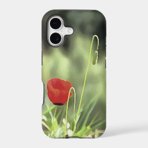 One Poppy Artistic Wildflower Painting