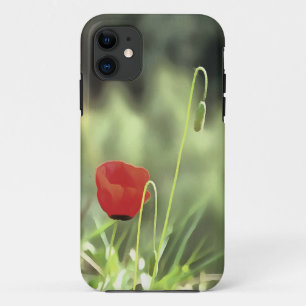 One Poppy Artistic Wildflower Painting iPhone 11 Case