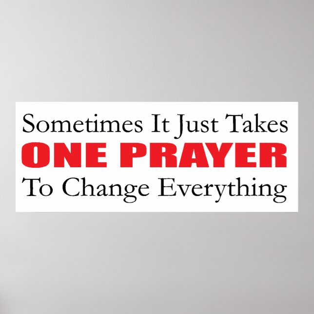 One Prayer Poster (Front)