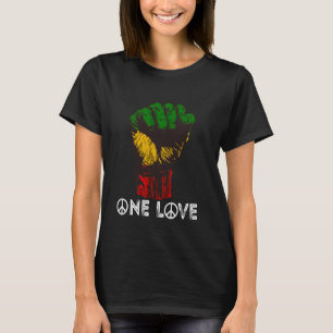 One Pride Love Power Rastafarian Jamaica Rasta Reg T-Shirt