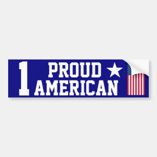 ONE Proud American  Bumper Sticker