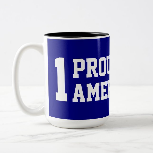 ONE Proud American   Two-Tone Coffee Mug (Left)