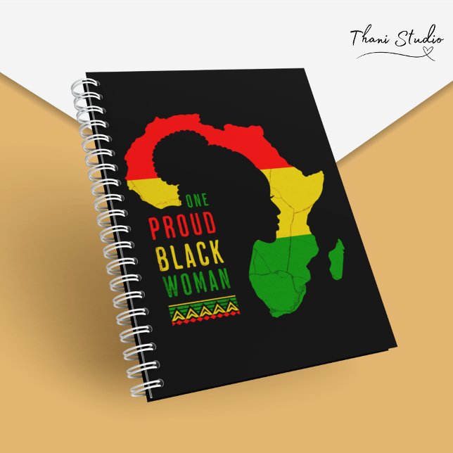 One Proud Black Woman Black History Month Flag Notebook (Creator Uploaded)