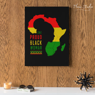 One Proud Black Woman Black History Month Flag Poster