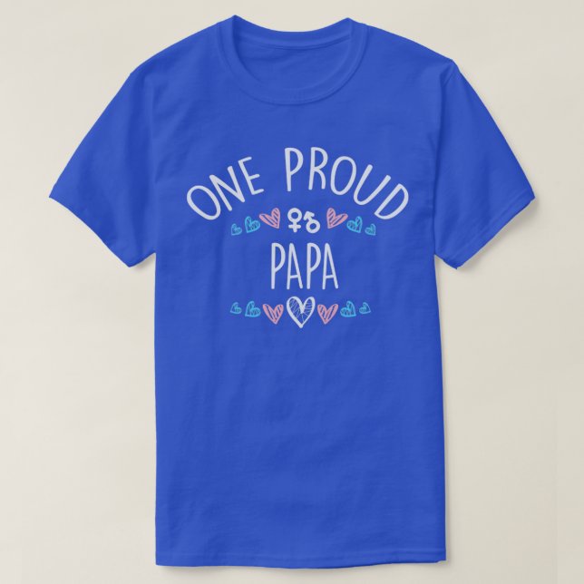 One Pround Papa Trans Pride Flag T-Shirt (Design Front)