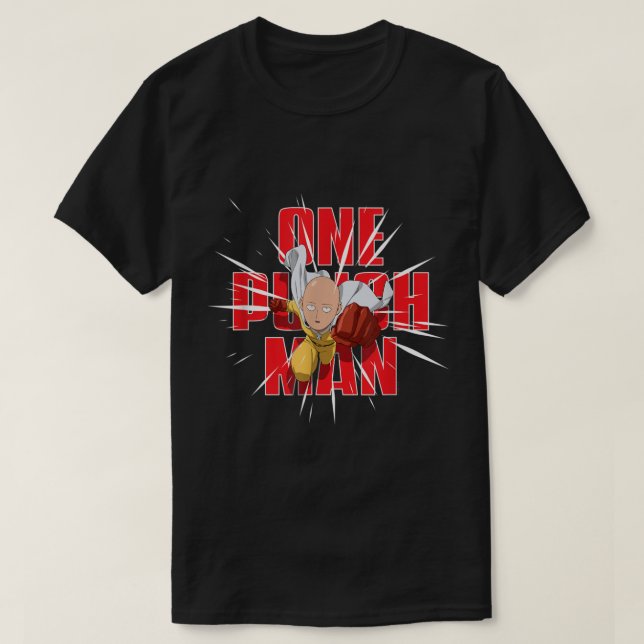 One Punch Man Saitama Punch Pose  T-Shirt (Design Front)
